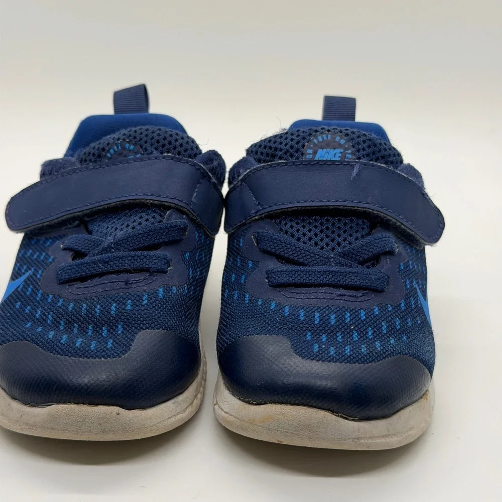 Nike Free RN Toddler Shoes Navy‎ Blue Hook and Loop Athletic Sneakers Size 6C